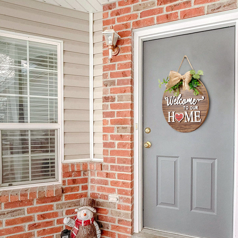 Interchangeable Wooden Door Hanger Ornaments