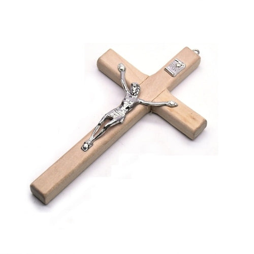 1pcs Handmade Wooden Cross Christ Statue Religious Prayer Hand Holding