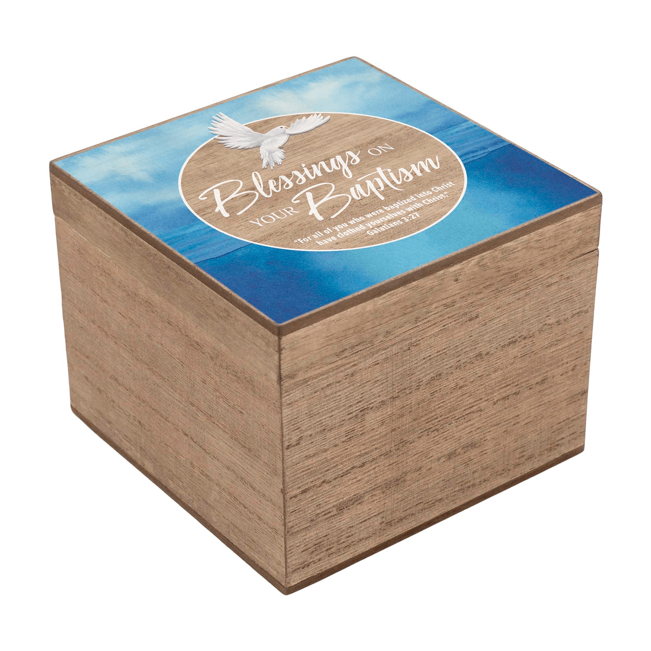 Baptism Keepsake Box With Inspirational Galatians Verse