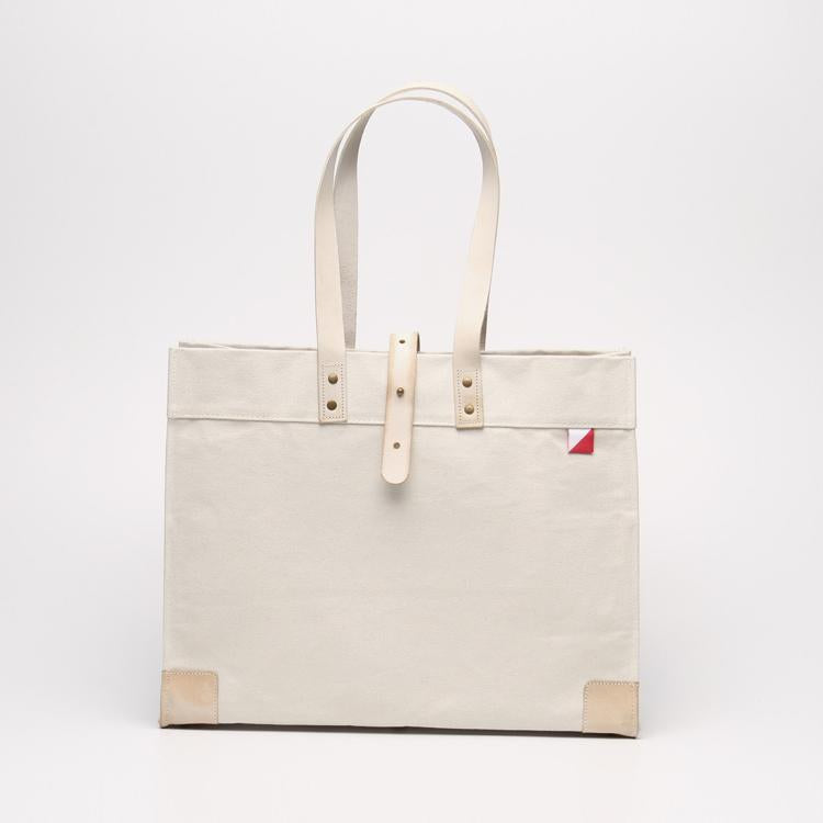 Carmel Canvas and Leather Tote Bag