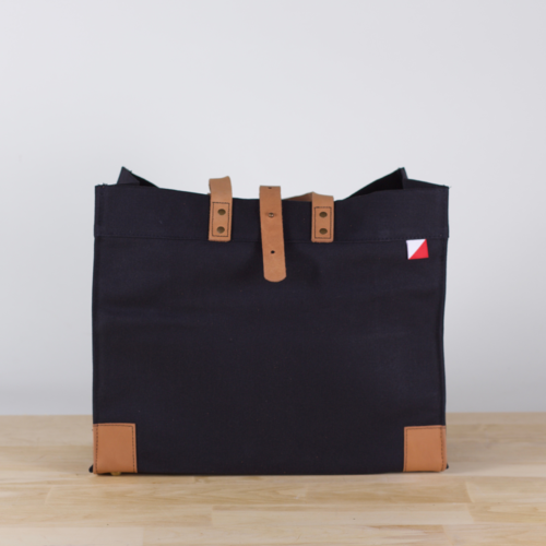 Carmel Canvas and Leather Tote Bag
