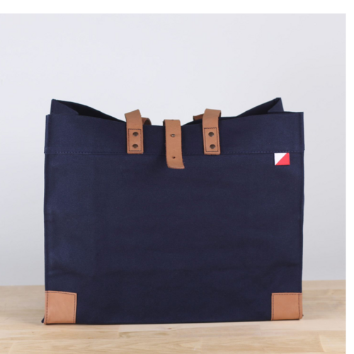 Carmel Canvas and Leather Tote Bag