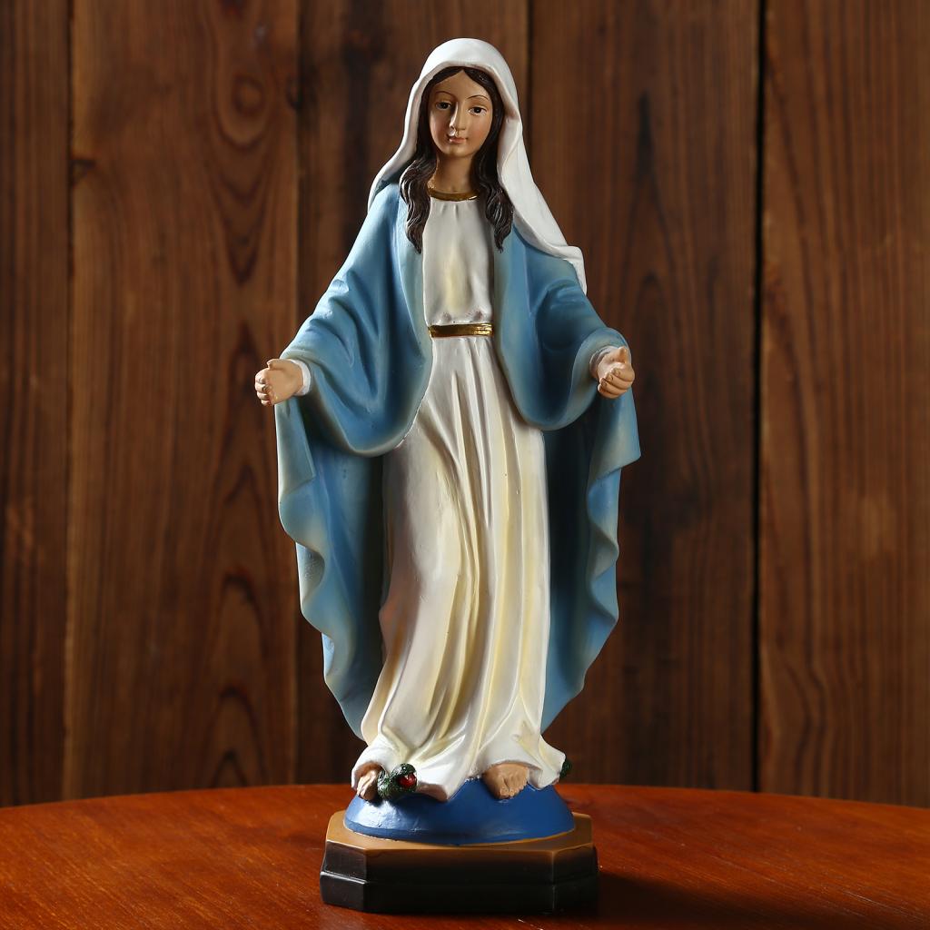 Catholic Virgin Mary Statue Figure Handmade Figurine Religious Gift