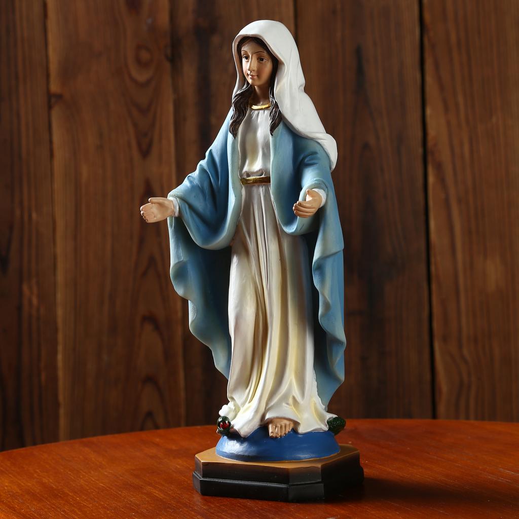 Catholic Virgin Mary Statue Figure Handmade Figurine Religious Gift
