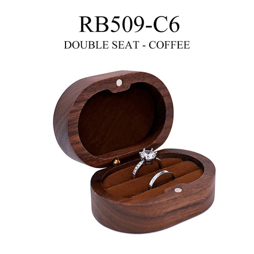Marriage Engagement Wooden Ring Box for Wedding Custom Proposal