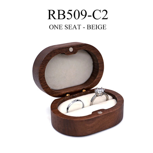 Marriage Engagement Wooden Ring Box for Wedding Custom Proposal