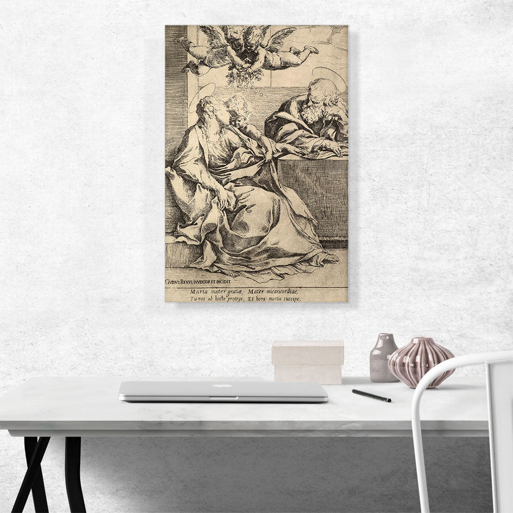 Holy Family With Two Angels