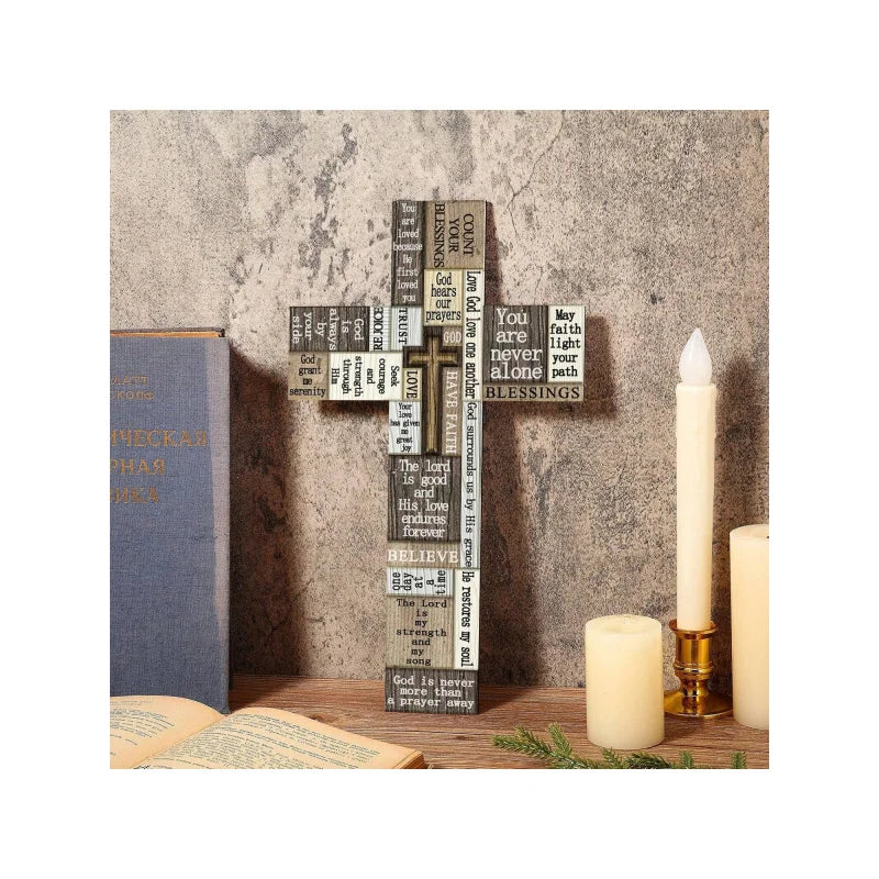 Christians Crossword Wall Signs Words And Say Wooden Crosses With
