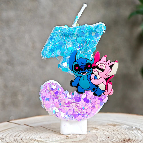 Lilo & Stitch Candle Number 0-9 Anime Digital Stitch Angel Children