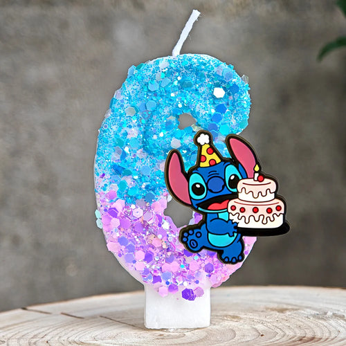 Lilo & Stitch Candle Number 0-9 Anime Digital Stitch Angel Children