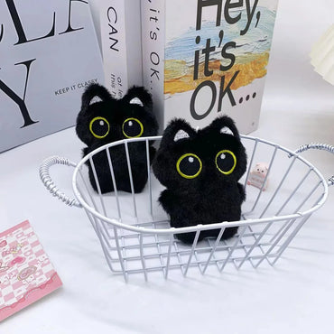 10cm Cute Black Cat plush toy Doll Small Pendant Cuddly Pillow Cushion