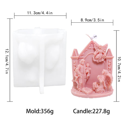 Jesus Family Silicone Mold 3D DIY Holy Jesus Mary Joseph Candle Mould