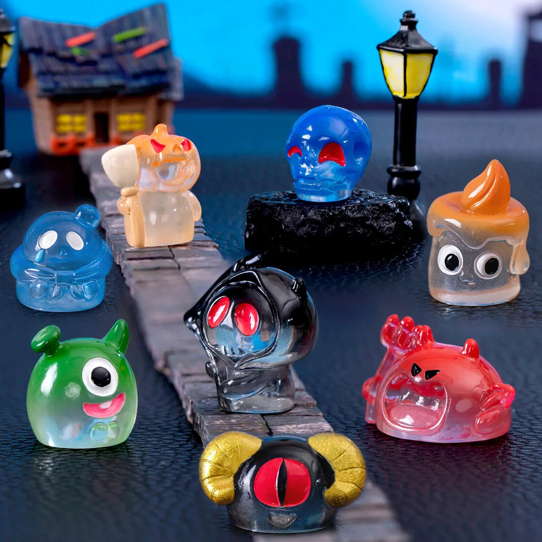 Halloween Witch Little Monster Owl Bat Ghost Skeleton Candle Figurine