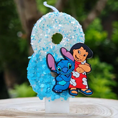 Lilo & Stitch Candle Number 0-9 Anime Digital Stitch Angel Children