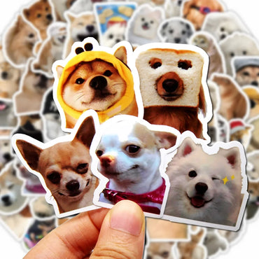 10/50/100pcs Funny Dog Stickers Cartoon Cute Decals Toy Stationery