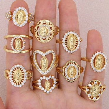 Classic Versatile Geometric Shape White Zircon Plated Gold Copper