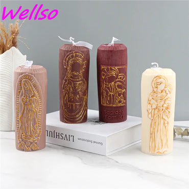 Catholic Holy Family Candle Mold Church Religious Candles Silicone