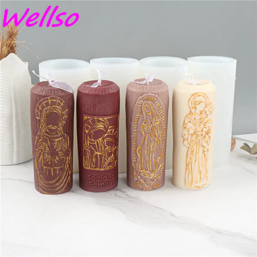 Catholic Holy Family Candle Mold Church Religious Candles Silicone