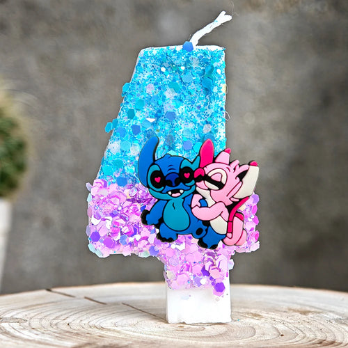 Lilo & Stitch Candle Number 0-9 Anime Digital Stitch Angel Children
