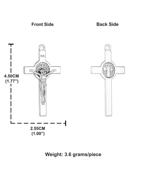 10Pcs/15Pcs/30Pcs Catholic Exorcism St.Benedict Pendants INRI Crucifix