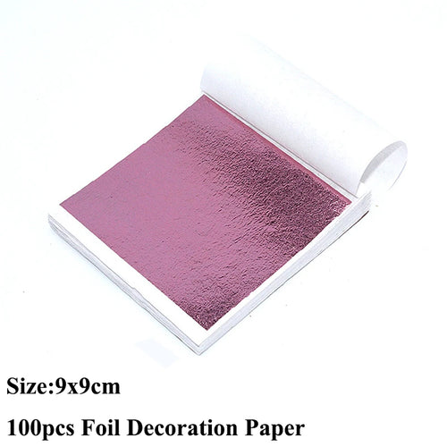 100pcs Imitation Gold Sliver Copper Foil Paper DIY Resin Candle