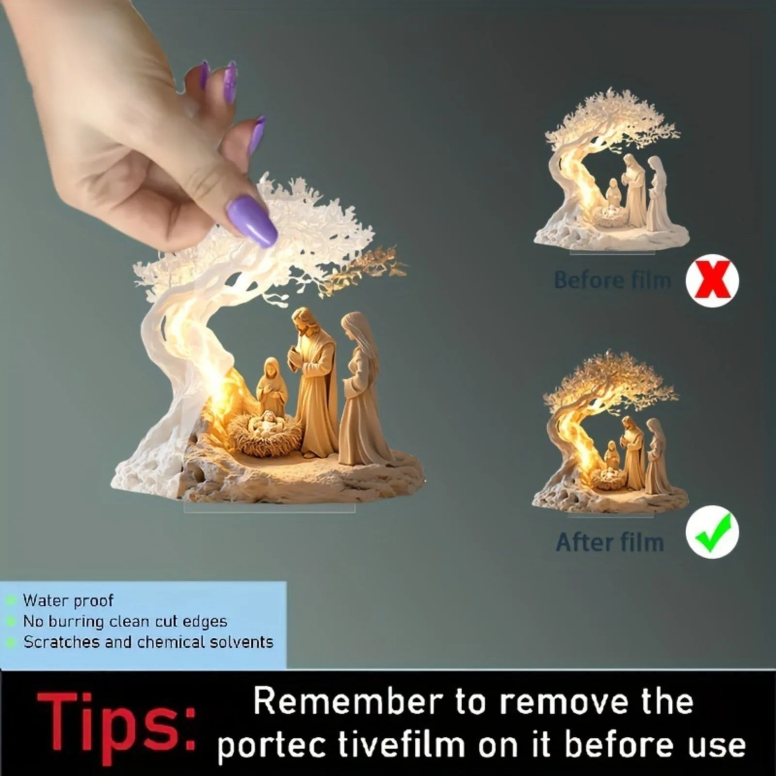 Desktop Decoration Family Statue Tree Of Life Newborn Acrylic Desktop