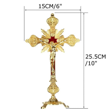Church Relics Figurines Crucifix Jesus Christ On The Stand Cross Home