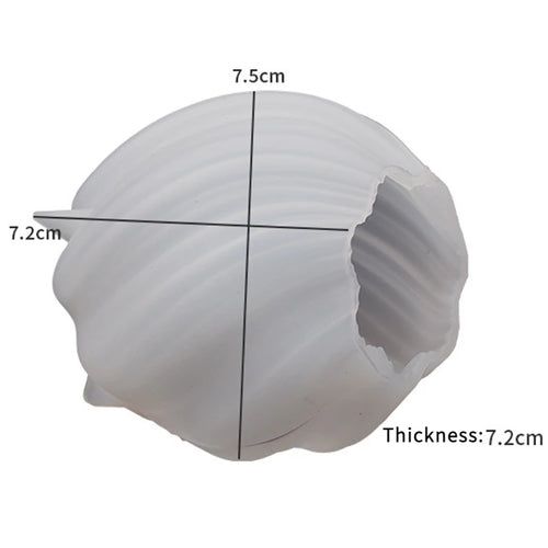 Multi Size Striped Wave Ball Silicone Candle Mould Geometry Line Cone