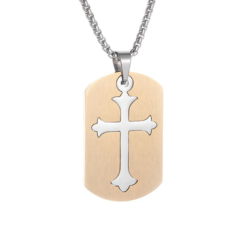 New Gold Color Crucifix Image Men\\'s Pendant Christ Miami Cuban