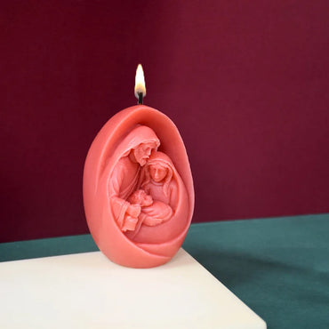 Catholic Holy Family Candle Mold Jesus Virgin Mary Figurine Silicone