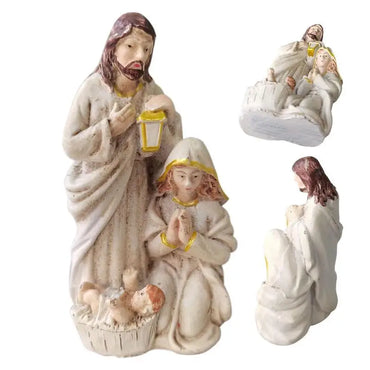 Nativity Scene Statue Tabletop Scenes Resin Holy Family Statue