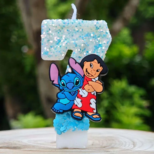 Lilo & Stitch Candle Number 0-9 Anime Digital Stitch Angel Children