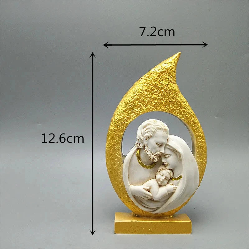 Catholic Holy Family Three Silicone Mold Fondant Cake Mold Resin
