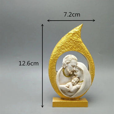 Catholic Holy Family Three Silicone Mold Fondant Cake Mold Resin