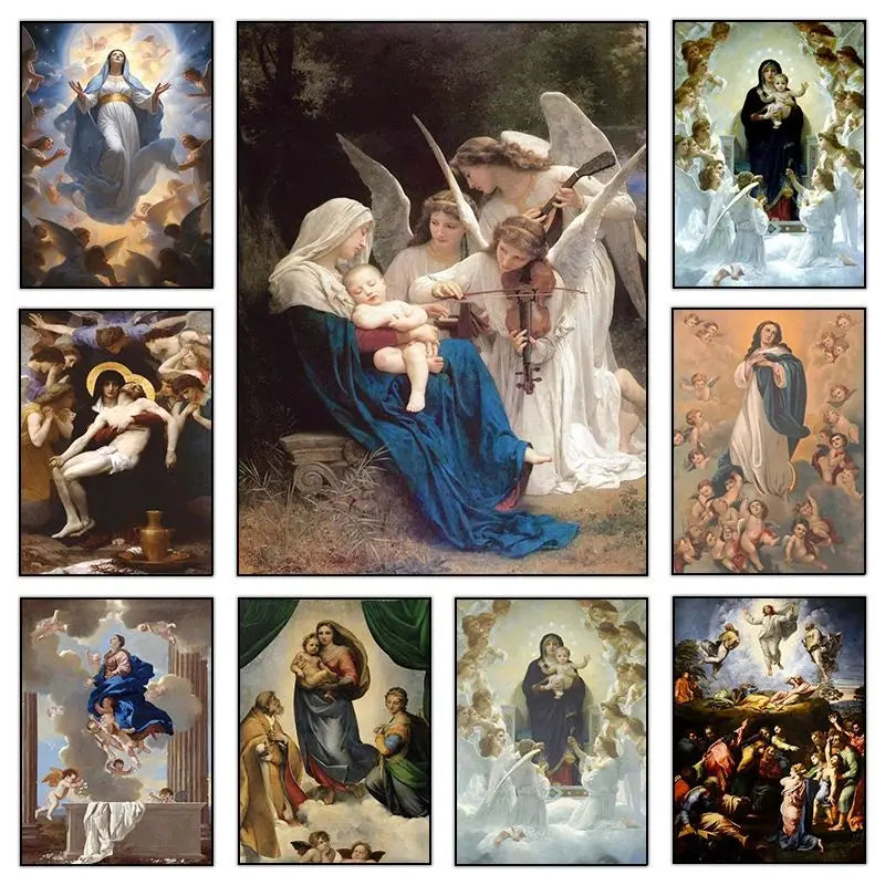 Mary God Jesus Virgin Mary Religion Christ Catholic Churches Poster