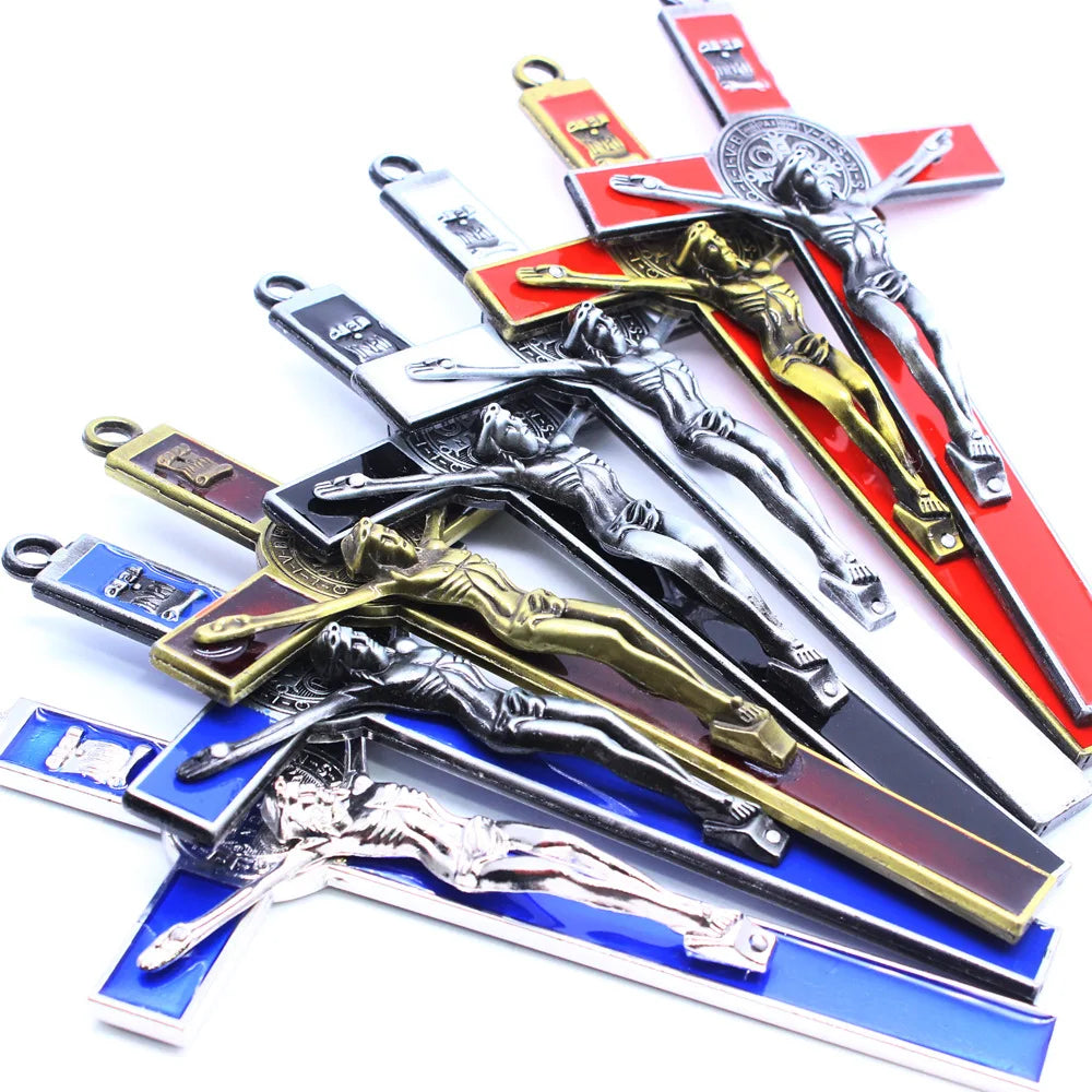 Church Relics Jesus on The Stand Cross Wall Crucifix Antique Home