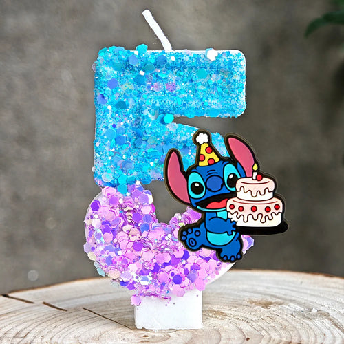 Lilo & Stitch Candle Number 0-9 Anime Digital Stitch Angel Children