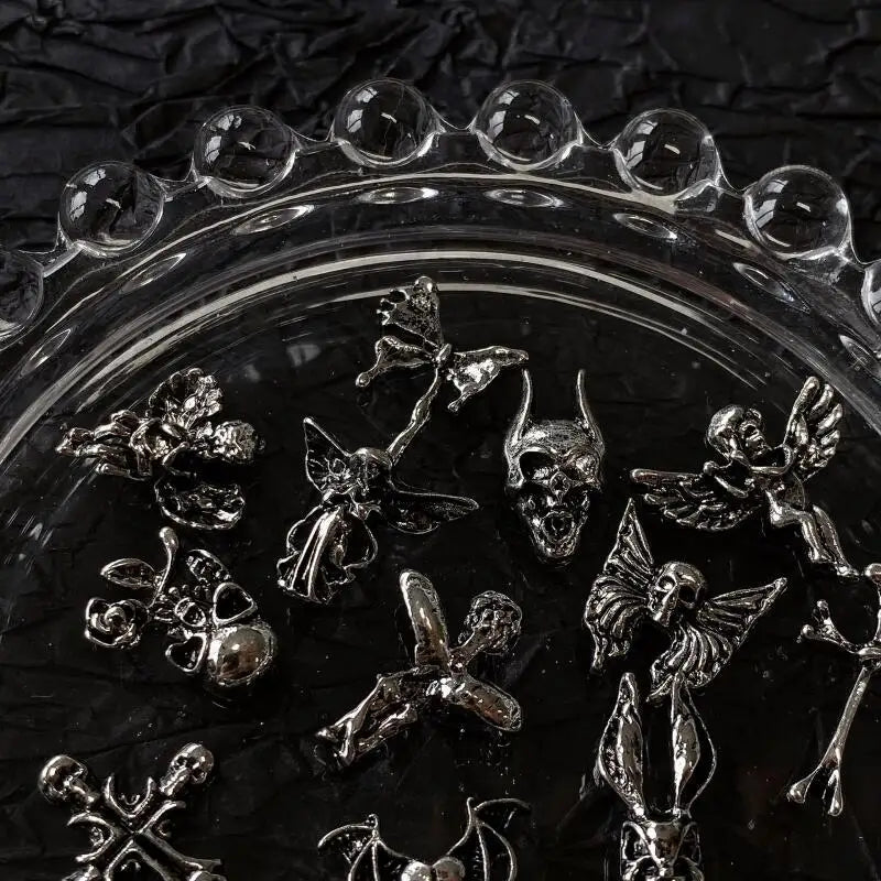 10pcs Gothic Punk Style Nail Art Charms Antique Silver Alloy  Jesus
