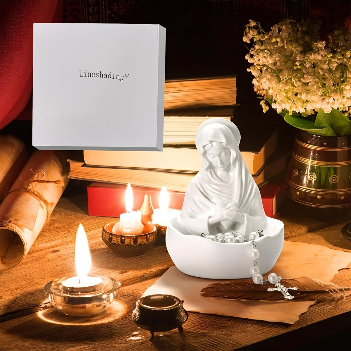 1Pc Virgin Mary Resin/Plastic Sculpture - Exquisite Catholic Statue