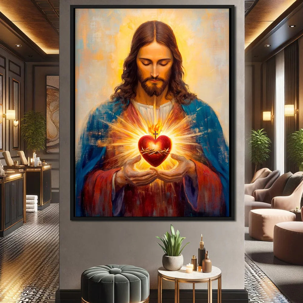 Christian Sacred Heart Jesus Art Posters Prints Catholic Pure Virgin