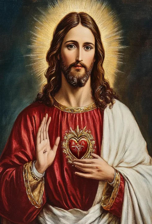 Christian Sacred Heart Jesus Art Posters Prints Catholic Pure Virgin