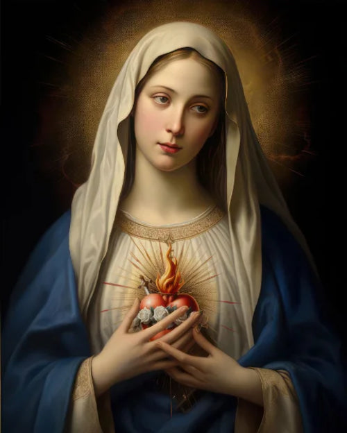 Christian Sacred Heart Jesus Art Posters Prints Catholic Pure Virgin