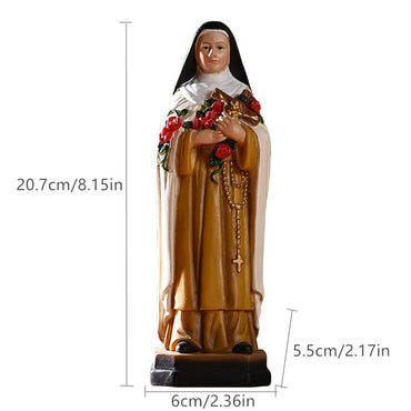 Resin Crafts Nun St. Rita of Cascia Catholic Creative Figure Statue