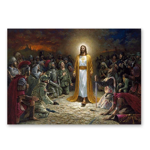 Scandinavian Minimalist Wall Art Catholic Christian Holy Jesus HD