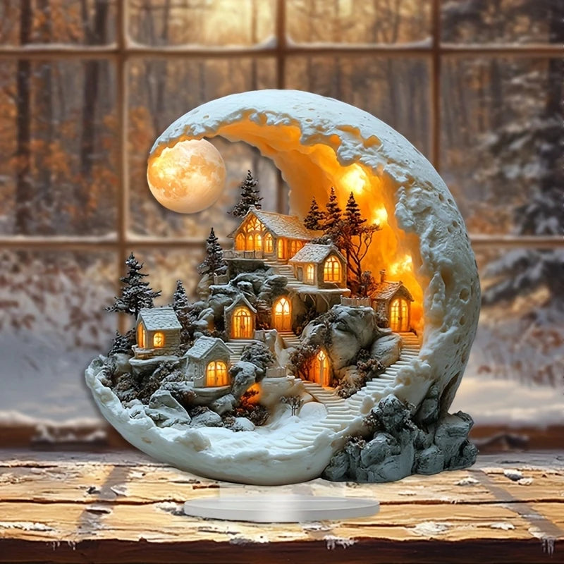 1pc Christmas Moon House Decorations For Home Ornaments Bohemian Moon