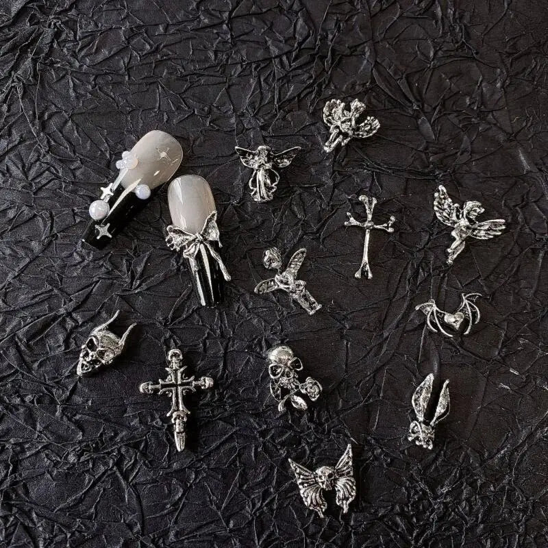 10pcs Gothic Punk Style Nail Art Charms Antique Silver Alloy  Jesus