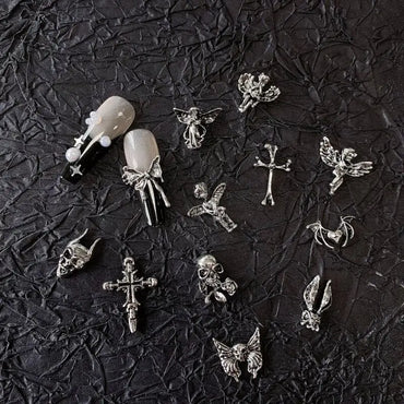 10pcs Gothic Punk Style Nail Art Charms Antique Silver Alloy  Jesus