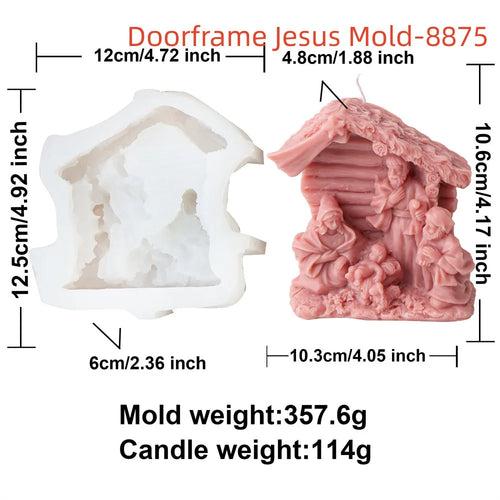 Virgin Mary Jesus Silicone Mold Candle Making Mother Baby Religious