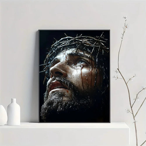 Son of God Jesus Cross Holy Light Wall Art, HD Canvas Print Poster,