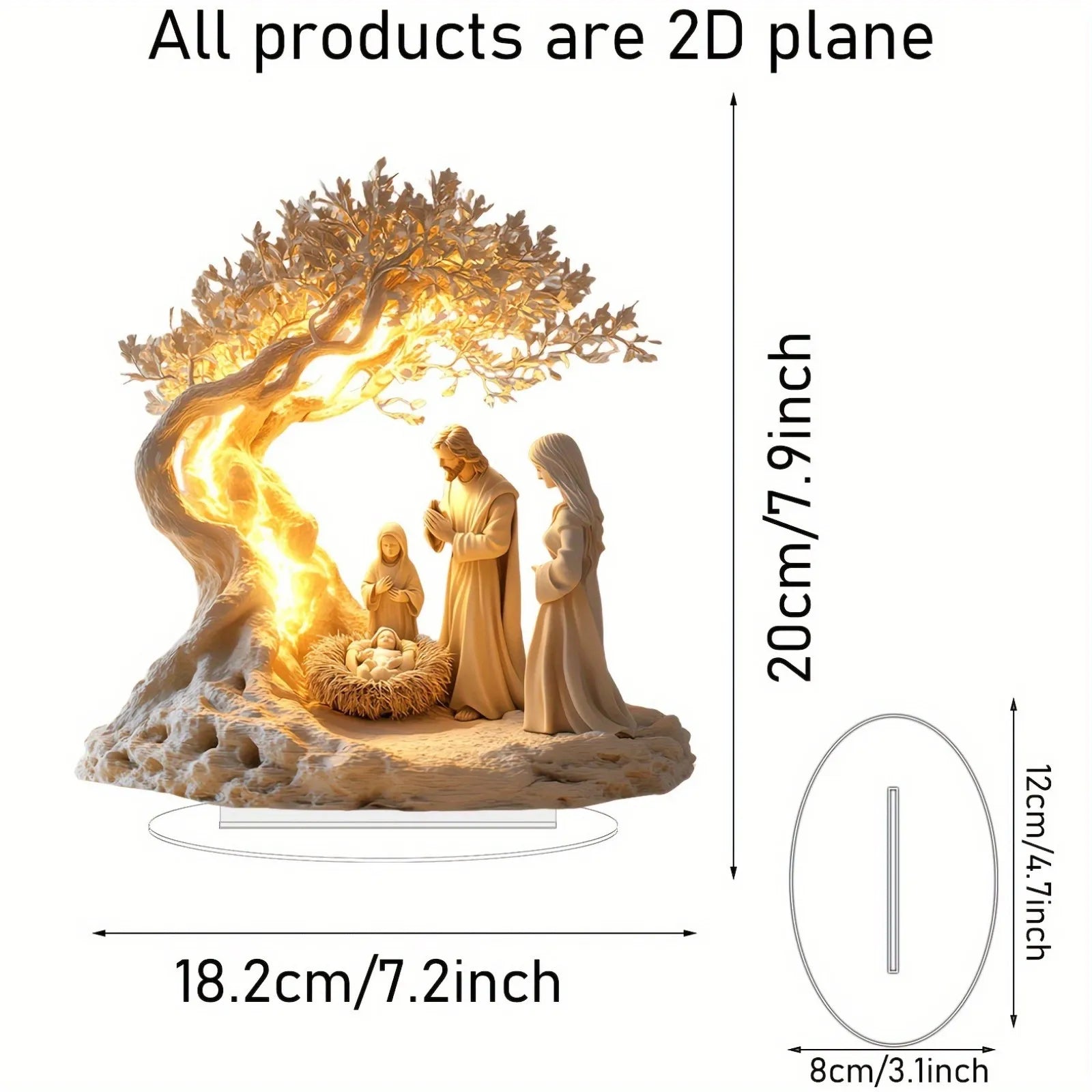 Desktop Decoration Family Statue Tree Of Life Newborn Acrylic Desktop